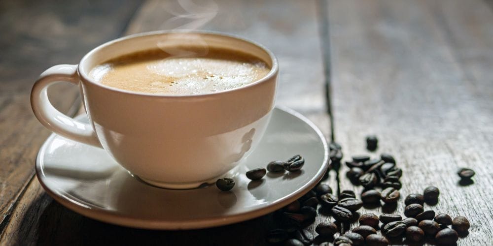 Warm cup of coffee.